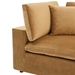 Commix Down Filled Overstuffed Performance Velvet Corner Chair - Cognac - MOD12673