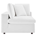 Commix Down Filled Overstuffed Performance Velvet Corner Chair - White - MOD12674