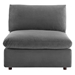 Commix Down Filled Overstuffed Performance Velvet Armless Chair - Gray - MOD12678