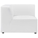 Mingle Vegan Leather Corner Chair - White - MOD12697