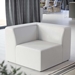 Mingle Vegan Leather Corner Chair - White - MOD12697