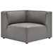 Mingle Vegan Leather Corner Chair - Gray - MOD12699