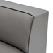 Mingle Vegan Leather Corner Chair - Gray - MOD12699