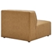 Mingle Vegan Leather Armless Chair - Tan - MOD12703