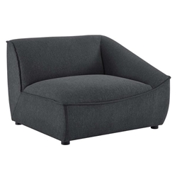 Comprise Right-Arm Sectional Sofa Chair - Charcoal 