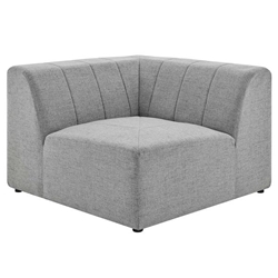Bartlett Upholstered Fabric Corner Chair - Light Gray 