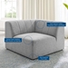 Bartlett Upholstered Fabric Corner Chair - Light Gray - MOD12721