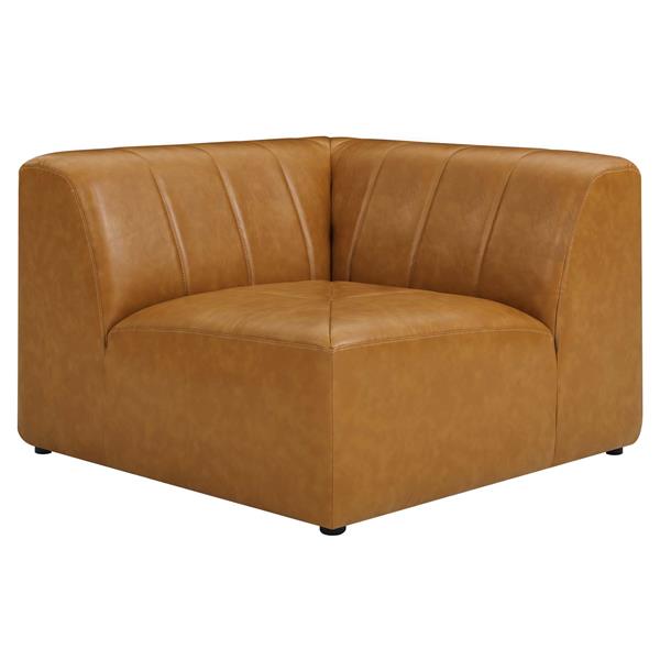 Bartlett Vegan Leather Corner Chair - Tan 