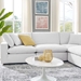 Commix Down Filled Overstuffed Performance Velvet 6-Piece Sectional Sofa - White Style A - MOD12751