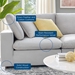 Commix Down Filled Overstuffed Performance Velvet 6-Piece Sectional Sofa - Light Gray - Style A - MOD12762