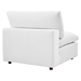 Commix Down Filled Overstuffed Performance Velvet 6-Piece Sectional Sofa - White - Style B - MOD12763