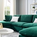 Commix Down Filled Overstuffed Performance Velvet 6-Piece Sectional Sofa - Green - Style A - MOD12771