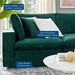 Commix Down Filled Overstuffed Performance Velvet 5-Piece Sectional Sofa - Green - Style C - MOD12801