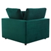 Commix Down Filled Overstuffed Performance Velvet 5-Piece Sectional Sofa - Green - Style C - MOD12801