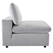 Commix Down Filled Overstuffed Performance Velvet 3-Seater Sofa - Light Gray - MOD12805