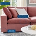 Commix Down Filled Overstuffed Performance Velvet 5-Piece Sectional Sofa - Dusty Rose - Style C - MOD12817