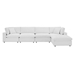 Commix Down Filled Overstuffed Performance Velvet 5-Piece Sectional Sofa - White - Style C - MOD12819