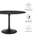 Lippa 48" Round Artificial Marble Dining Table - 47" Tall - Black Black - MOD12841