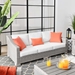 Conway Outdoor Patio Wicker Rattan Sofa - Light Gray White - MOD12892