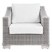 Conway Outdoor Patio Wicker Rattan Armchair - Light Gray White - MOD12896