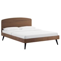 Bronwen Full Wood Platform Bed - Walnut 