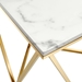Vertex Gold Metal Stainless Steel End Table - Gold White - MOD12957