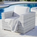 Convene Outdoor Patio Armchair - Light Gray White - MOD13023