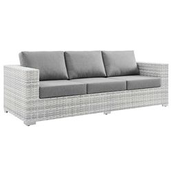 Convene Outdoor Patio Sofa - Light Gray Gray 