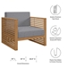 Carlsbad 3-Piece Teak Wood Outdoor Patio Set - Natural Gray - Style A - MOD13171