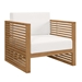 Carlsbad 6-Piece Teak Wood Outdoor Patio Set - Natural White - MOD13175