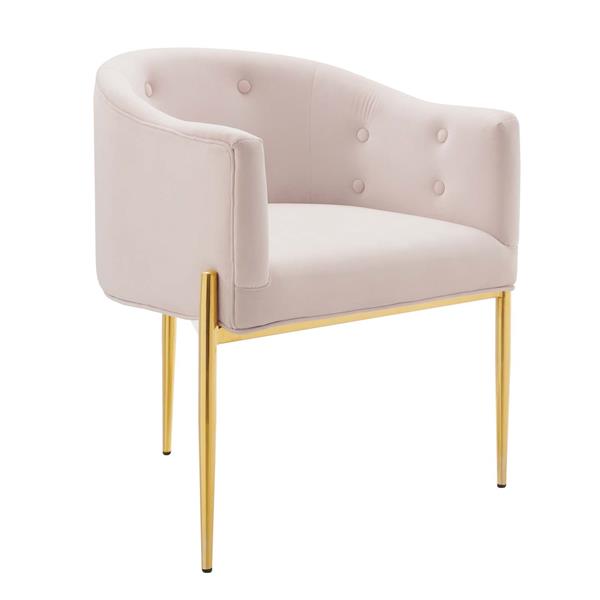 Savour Tufted Performance Velvet Accent Chair - Pink 