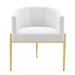 Savour Tufted Performance Velvet Accent Chair - White - MOD13186