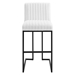 Indulge Channel Tufted Fabric Bar Stool - White - MOD13197