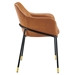 Jovi Vegan Leather Dining Chair - Black Tan - MOD13210