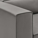 Mingle Vegan Leather Left-Arm Chair - Gray - MOD13230