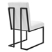 Indulge Channel Tufted Fabric Dining Chair - White - MOD13237