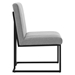 Indulge Channel Tufted Fabric Dining Chair - Light Gray - MOD13238
