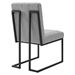 Indulge Channel Tufted Fabric Dining Chair - Light Gray - MOD13238