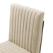 Indulge Channel Tufted Fabric Dining Chair - Beige - MOD13239