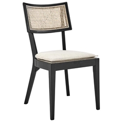 Caledonia Wood Dining Chair - Black Beige 