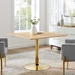 Verne 40" Square Dining Table - Gold Natural - MOD13311
