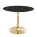 Verne 40" Artificial Marble Dining Table - Gold Black - MOD13312