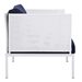 Harmony 3-Piece  Sunbrella® Outdoor Patio Aluminum Seating Set - White Navy - MOD13318