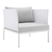 Harmony 3-Piece  Sunbrella® Outdoor Patio Aluminum Seating Set - White Gray - MOD13319