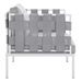 Harmony 3-Piece  Sunbrella® Outdoor Patio Aluminum Seating Set - Gray Gray - MOD13320