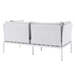 Harmony 4-Piece  Sunbrella® Outdoor Patio Aluminum Seating Set - White Gray - MOD13326