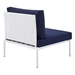 Harmony 4-Piece  Sunbrella® Outdoor Patio Aluminum Seating Set - White Navy - MOD13327