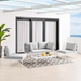 Harmony 4-Piece  Sunbrella® Outdoor Patio Aluminum Seating Set - Gray Gray - MOD13328