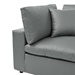 Commix Down Filled Overstuffed Vegan Leather Corner Chair - Gray - MOD13335