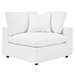 Commix Down Filled Overstuffed Vegan Leather Corner Chair - White - MOD13343